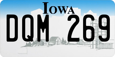 IA license plate DQM269