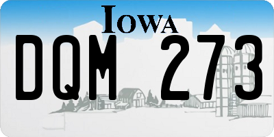 IA license plate DQM273