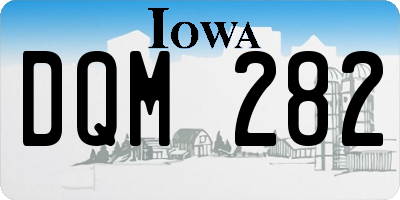 IA license plate DQM282