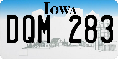 IA license plate DQM283