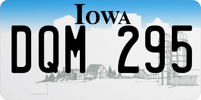 IA license plate DQM295