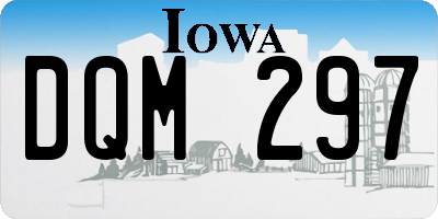 IA license plate DQM297