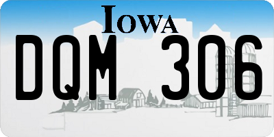 IA license plate DQM306