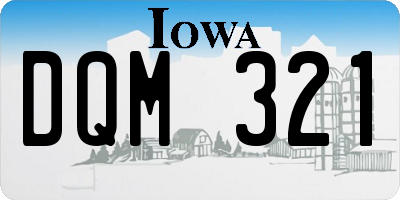 IA license plate DQM321