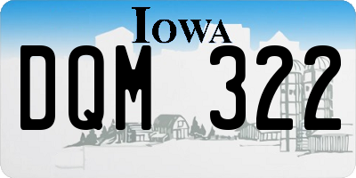 IA license plate DQM322