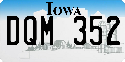 IA license plate DQM352