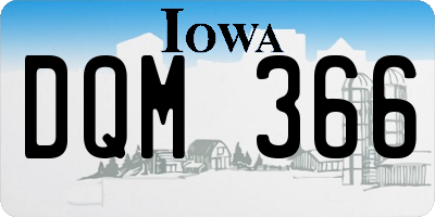 IA license plate DQM366