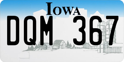 IA license plate DQM367