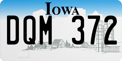 IA license plate DQM372