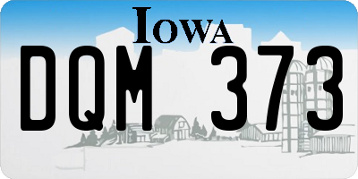 IA license plate DQM373