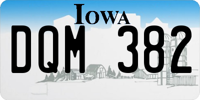 IA license plate DQM382