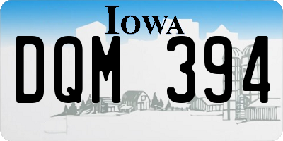 IA license plate DQM394