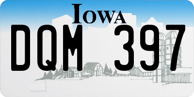 IA license plate DQM397