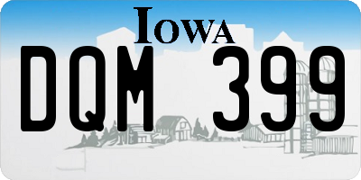 IA license plate DQM399