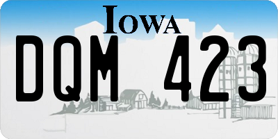 IA license plate DQM423