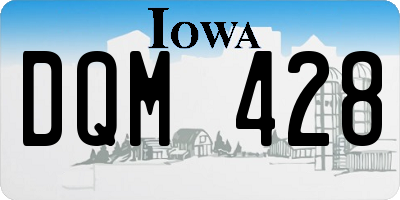 IA license plate DQM428