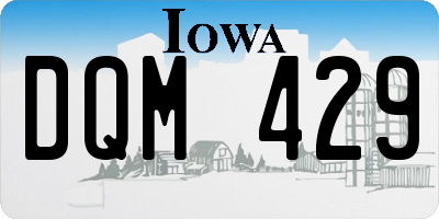 IA license plate DQM429