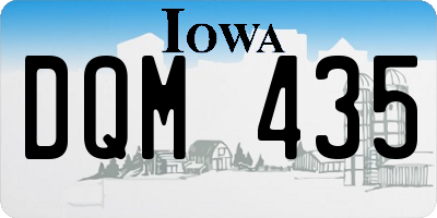 IA license plate DQM435