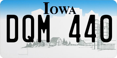 IA license plate DQM440