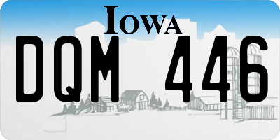 IA license plate DQM446