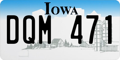 IA license plate DQM471