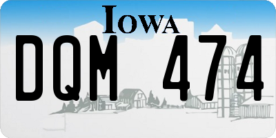 IA license plate DQM474