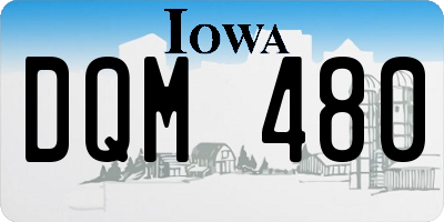 IA license plate DQM480