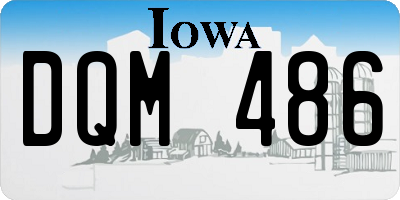 IA license plate DQM486