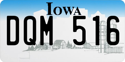 IA license plate DQM516