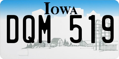 IA license plate DQM519