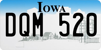 IA license plate DQM520