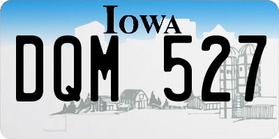 IA license plate DQM527