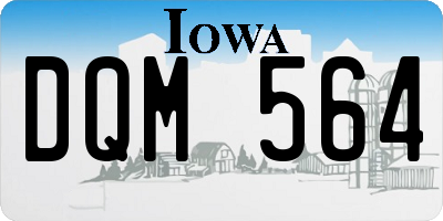 IA license plate DQM564