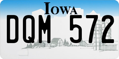 IA license plate DQM572
