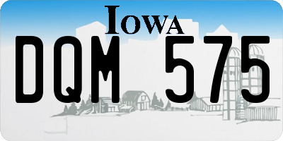 IA license plate DQM575