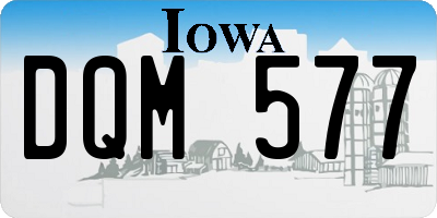 IA license plate DQM577