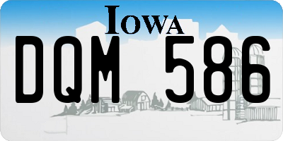IA license plate DQM586