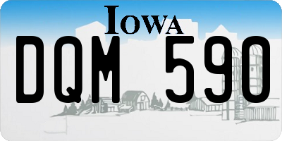 IA license plate DQM590