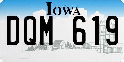 IA license plate DQM619