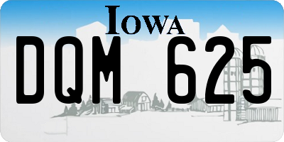 IA license plate DQM625
