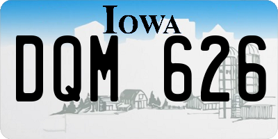 IA license plate DQM626