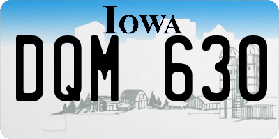 IA license plate DQM630