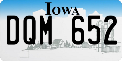 IA license plate DQM652