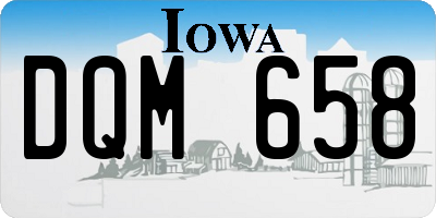 IA license plate DQM658