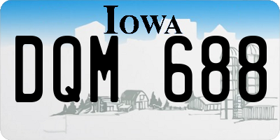 IA license plate DQM688