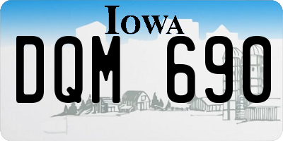 IA license plate DQM690