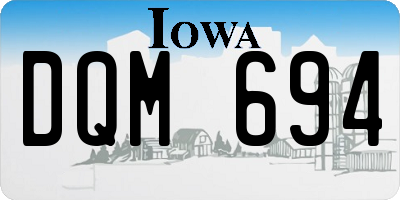 IA license plate DQM694