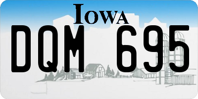 IA license plate DQM695