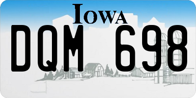 IA license plate DQM698
