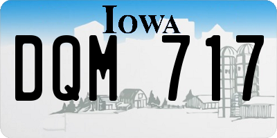 IA license plate DQM717